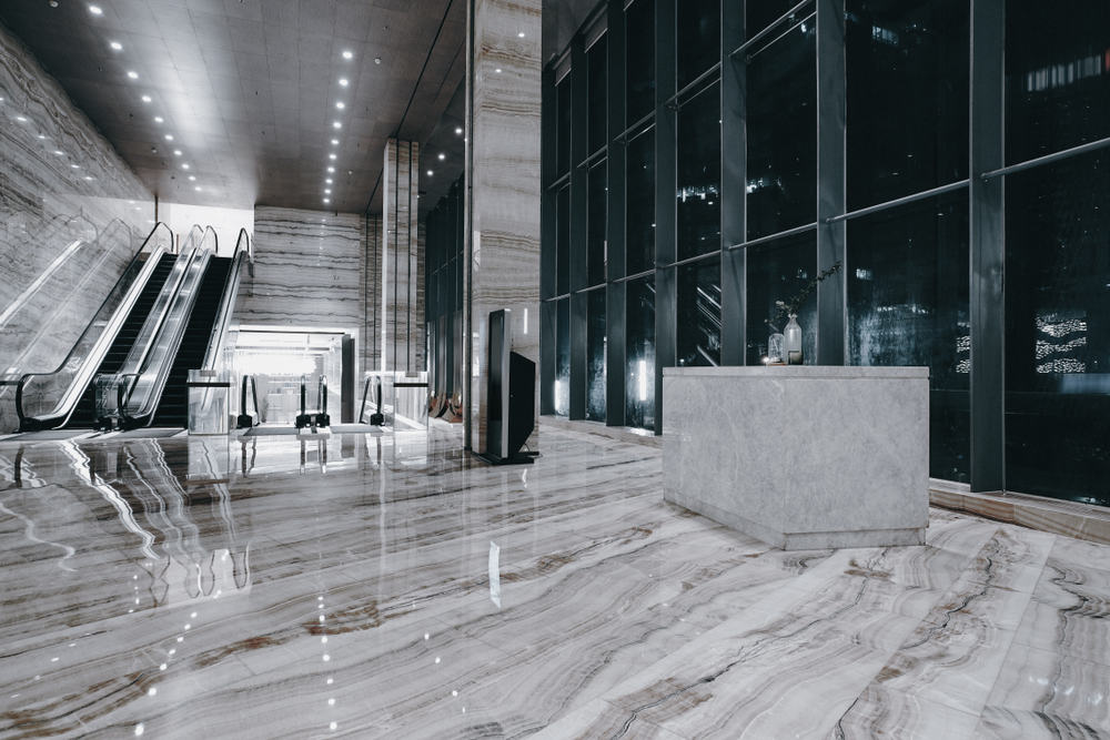 marble floors office lobby